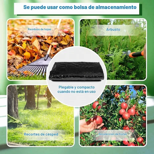 Vista 7 de MyLifeUNIT Contenedores de compostaje para exteriores, contenedor de compostaje para jardín exterior, bolsa de basura reutilizable para jardín, 34