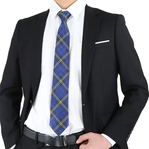 Vista 3 de WeiShang Corbata de seda clásica para hombre jacquard tejida