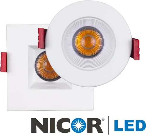 Vista 9 de NICOR Iluminación LED redonda empotrable de 2 pulgadas en blanco, 4000 K (DRD211204KWH)