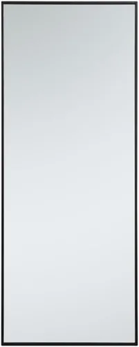 Vista 26 de Elegant Decor Monet - Espejo rectangular con marco de metal (60 x 18 pulgadas), color negro