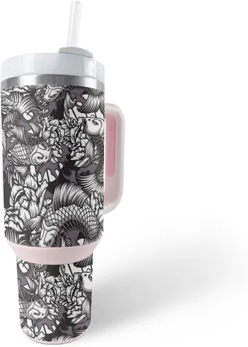 Vista 7 de MightySkins Skin - Vaso de vinilo compatible con Stanley The Quencher H2.0 FlowState de 40 onzas, diversión de los años 90, protectora, duradera