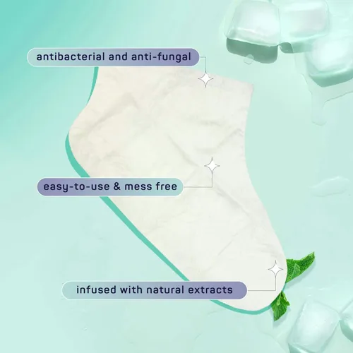 Vista 6 de Spa Life - Juego de calcetines hidratantes y bálsamo reparador de pies de menta refrescante para hombre, máscara hidratante revitalizante