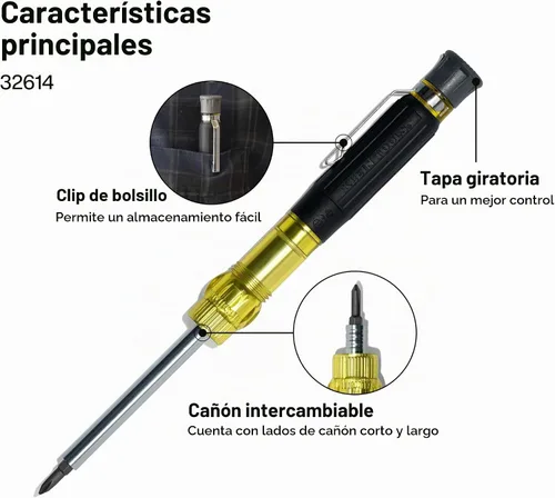 Vista 4 de Klein Tools 80209 Juego de destornilladores multipuntas de precisión, 31 piezas, mango de agarre acolchado, puntas para reparación de productos