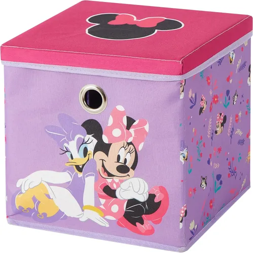 Vista 7 de Idea Nuova Bluey Cubo de almacenamiento de tela plegable, contenedor organizador de 10 pulgadas con tapa para dormitorio, sala de juegos y armario