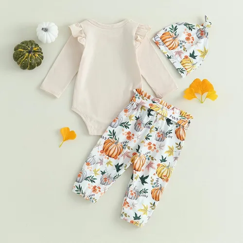 Vista 4 de Imcute Traje para el día de San Valentín para niña, mameluco de manga larga y pantalones florales lindos recién nacidos, ropa para niña recién nacida