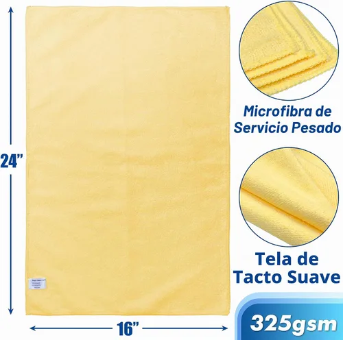 Vista 2 de Simple Houseware Toallas de limpieza de microfibra de 16 x 24 pulgadas