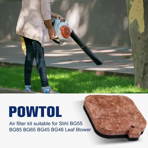 Vista 2 de Powtol Kit de afinación de filtro de aire BG85 para S-tihl BG 55 85 BG45 BG55 BG65 SH85 SH55 Soplador de hojas piezas 4229 120 1800 W combustible