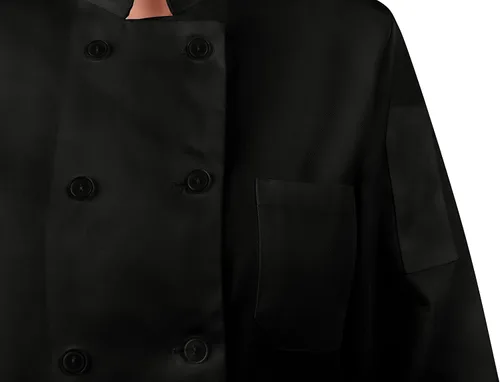Vista 6 de KNG - Abrigo de chef para mujer, color negro