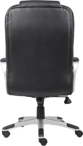 Vista 4 de Boss Office Products Silla LeatherPlus con respaldo alto, no requiere herramientas, color negro