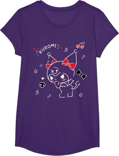 Vista 14 de Kuromi Camiseta Mischievous Tee Shirt Negro