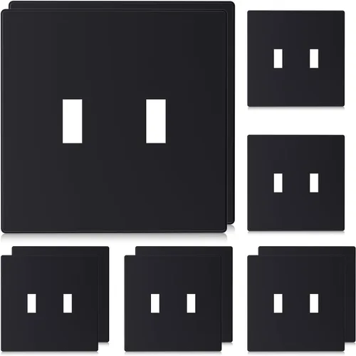 Vista 12 de ELEGRP Placas de pared para interruptor de palanca de 2 posiciones, cubierta frontal termoplástica irrompible de tamaño mediano para interruptores