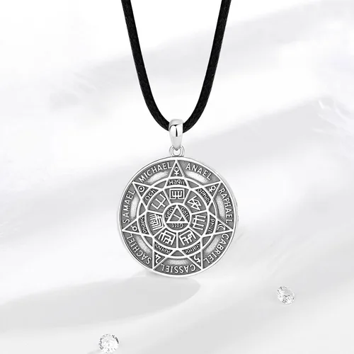 Vista 177 de Vito Collar de plata de ley 925 para mujeres y hombres, San Benito, crucifijo, Caravaca, San Cristóbal, San Judas, medalla patronal, amuleto