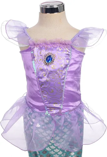 Vista 3 de Lito Angels Disfraz de princesa para niña con collar