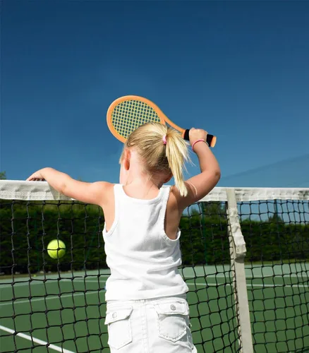 Vista 3 de Raqueta de tenis para niños, raqueta de tenis de plástico de 17 pulgadas con 2 bolas suaves, 2 pelotas de tenis y 4 volantes para niños