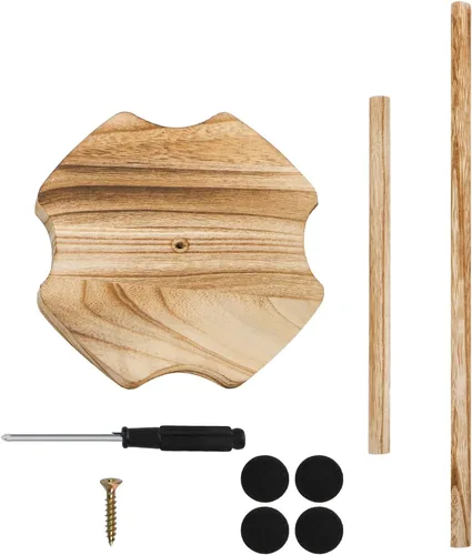 Vista 3 de Cididu Soporte de madera para donas, 8 piezas, soporte para mesa de postre, torre de exhibición de palitos de dona rústicos desmontables para bodas