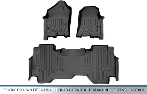 Vista 5 de MAXLINER Juego de alfombrillas de 2 filas para Ram 1500 2019-2024
