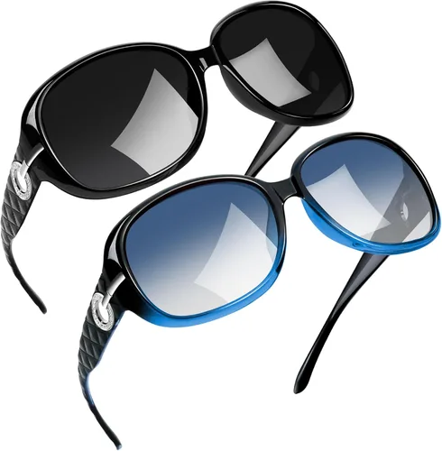 Vista 14 de Joopin Oversized Rectangle Sunglasses UV400 Protection Shades for Women Negro