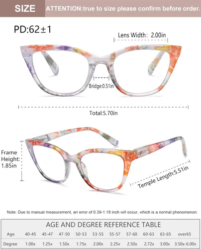 Vista 3 de EYEURL Gafas de lectura de ojo de gato para mujer, paquete de 4 unidades, a la moda, con bloqueo de luz azul, para mujer