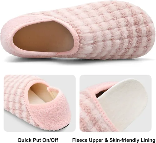 Vista 3 de Fires Pantuflas para hombre y mujer con suela de goma, suaves y ligeras, para usar en casa, antideslizantes, para interiores y exteriores