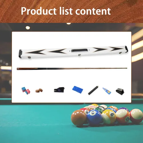 Vista 8 de Tacos de billar profesionales 3/4 Split Estructura Avanzada Entry-Level Billiard Taco 10MM Negro Ocho Billar con Caja (Color: 2)