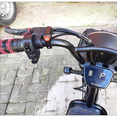Vista 3 de 7/8 "motocicleta manija barra montaje peligro interruptor de botón flash luz de advertencia ON-Off manillar interruptores botón rojo aleación