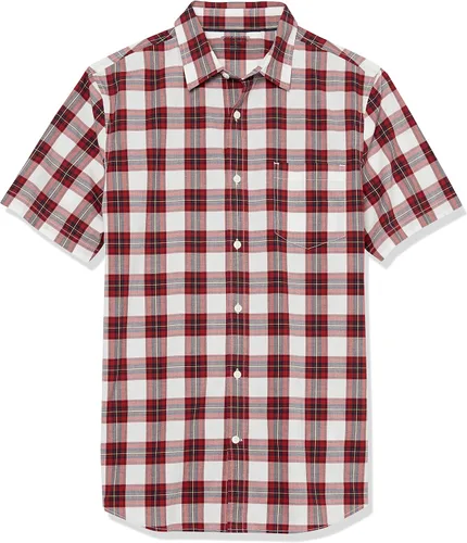 Vista 6 de Tienda Essentials Camisa de popelina elástica de manga corta para hombre