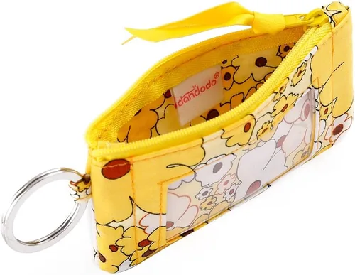 Vista 16 de Combo de funda de identificación con cremallera de algodón para mujer y cordón (varios equipos disponibles), llavero, cartera con cordón de moda (4#)