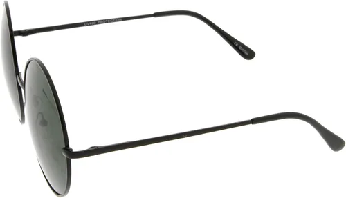 Vista 3 de zeroUV Gafas de sol redondas súper grandes de gran tamaño con patillas delgadas de 2.402 in