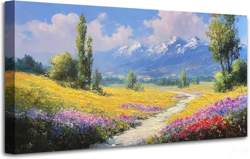 Vista 20 de Enartly Arte de pared texturizado 3D con ondas oceánicas para sala de estar, paisaje marino azul, velero, lienzo, pintura costera, obra de arte