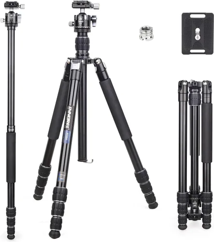Vista 9 de INNOREL RT45A - Trípode para cámara profesional 6061, aleación de aluminio, compacto, portátil, trípode fotográfico, monopie para cámara réflex