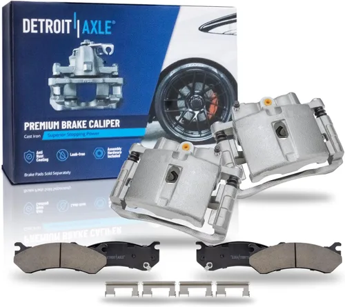 Vista 81 de Detroit Axle - Kit de freno delantero para Dodge Ram 1500 Durango Dakota Chrysler Aspen Dakota Driver Side Disco Freno Pinza de freno de cerámica