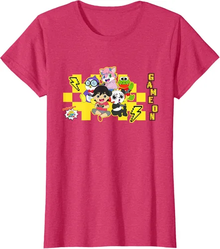 Vista 9 de Ryan's World Game On Characters Camiseta, Negro, S