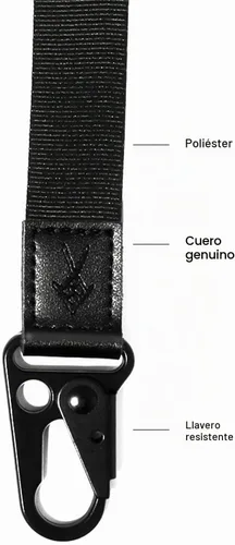 Vista 2 de Cordones geniales,Cordones de cuello para llaves,Portatarjetas,Llavero Negro