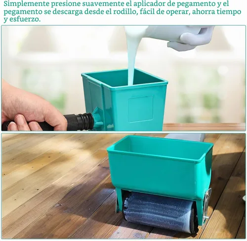 Vista 3 de Rodillo aplicador de pegamento portátil, esparcidor de pegamento para carpintería, aplicador ajustable para trabajo de madera, revestimiento