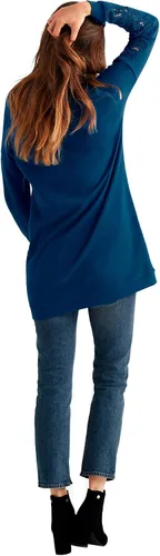 Vista 6 de Ellos Sudadera tipo túnica con ribete de encaje en talla grande para mujer
