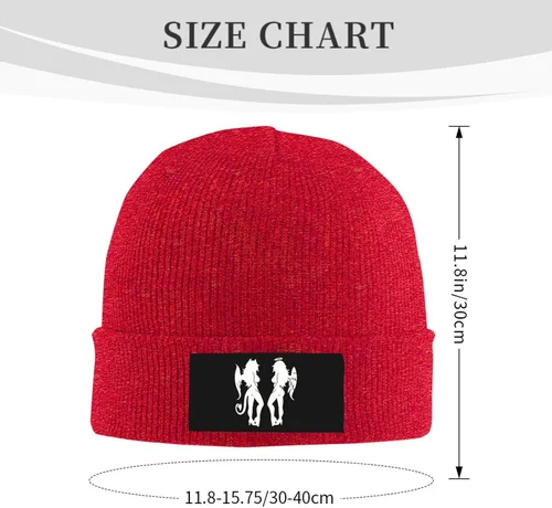Vista 3 de Angel Devil Knit Beanie Hats Men Women Black Winter Hats Skull Caps Warm Classic Slouchy