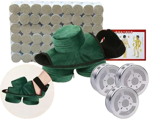 Vista 9 de Moxa Box Relax Device Copper Moxibustion Box Waist Shoulder Mugwort Healing Smoke Filter Portable Moxa Stick Burner Holder(Green)