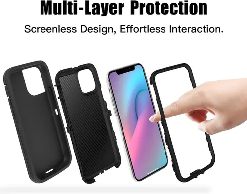 Vista 5 de AICase, compatible con iPhone 12/12 Pro/12 Pro Max/11 Pro/11 Pro Max iPhone 11 Pro Max (negro)