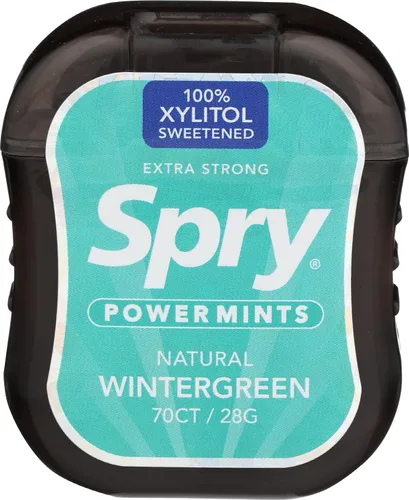 Vista 5 de Spry Xylitol Berry Blast Mints Caramelos sin azúcar - promueve la salud oral, aumenta la producción de saliva, detiene el mal aliento, sin OGM, sin