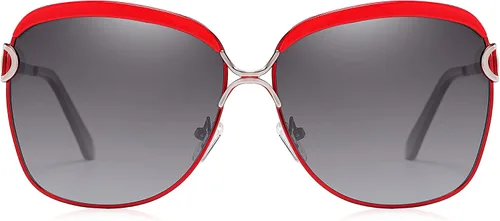 Vista 7 de Barcur Gafas de sol polarizadas para mujer, estilo de lujo, marco de gran tamaño, lente de gradiente grande