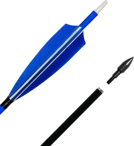 Vista 4 de 31Inch Carbon Arrows, Targeting Practice Hunting Arrow, Turkey Feather Fletching Arrow, with Removable Tips and nocks for Recurve & Compound Bow