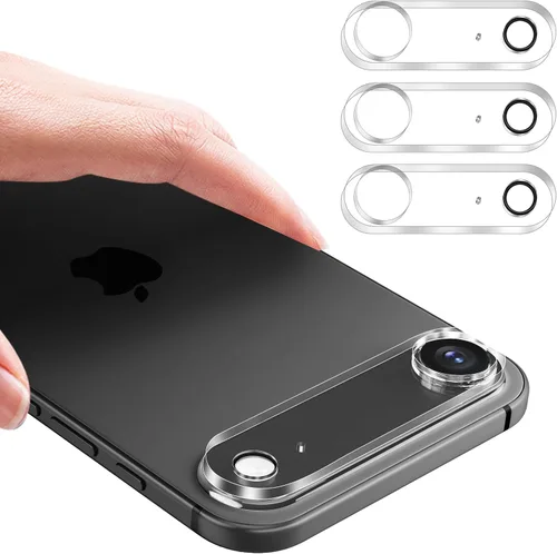 Vista 8 de Protector de lente de cámara trasera trasera de vidrio templado para iPhone 14 Pro Max, iPhone 15 Pro Max - Protector de cobertura completa