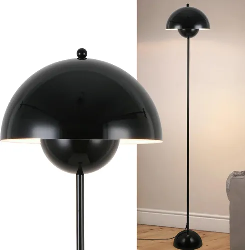 Vista 18 de COSYLUX Lámpara de pie moderna para sala de estar, lámpara de pie alta industrial para dormitorio, pantalla de metal que refleja la luz, lámpara
