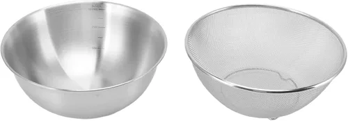 Vista 2 de Colador de malla fina, colador de arroz de acero inoxidable 304 para uso doméstico con coladores de apertura de 0.079 pulgadas y coladores