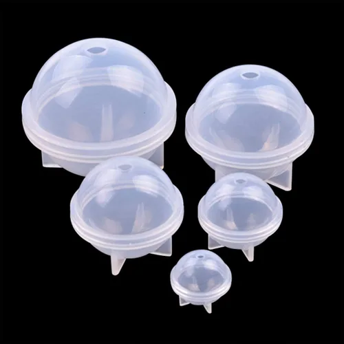 Vista 8 de 2 moldes de resina de esfera grande de 4 pulgadas, 3 pulgadas, transparente, 3D, sin costuras, de silicona, para preservación de flores, bricolaje
