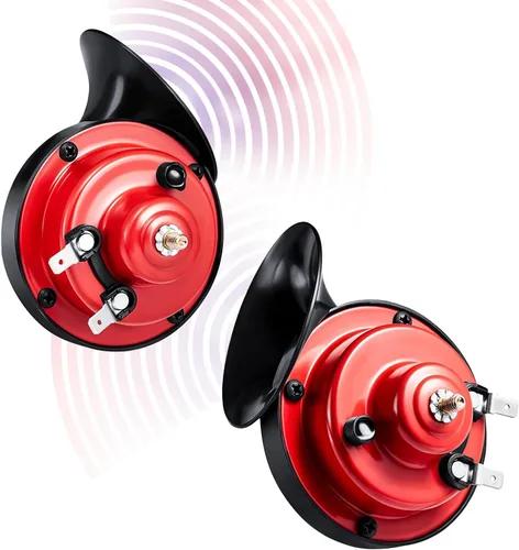 Vista 8 de Bocina de auto de 12 V, 300 dB, bocinas súper fuertes, bocinas dobles impermeables para camiones, bocinas de caracol eléctrico, kit de ajuste