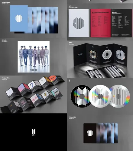 Vista 6 de BTS – Proof [Compact+Standard ver.] 2 álbumes + beneficios limitados de reserva + BolsVos K-POP eBook (21p), 3EA BolsVos Pegatinas para Toploader