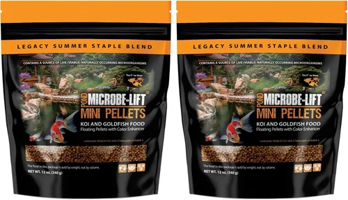 Vista 9 de MICROBE-LIFT MLLMPSM - Mini pellets flotantes de alimentos para peces, estanques, jardines acuáticos y fuentes, para peces pequeños vivos y koi, 17