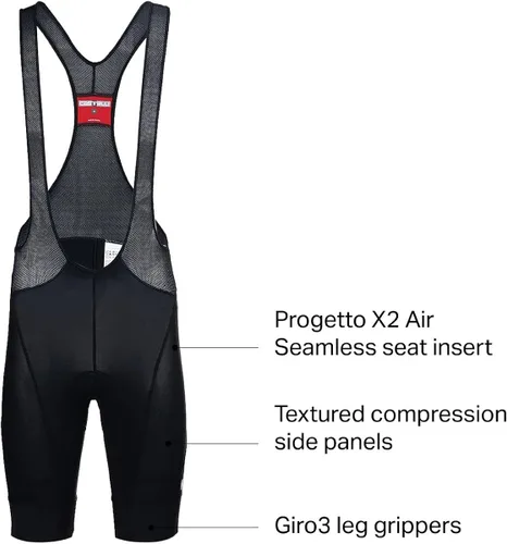 Vista 5 de Castelli Pantalón corto de ciclismo Endurance 3 para ciclismo de carretera y grava, L