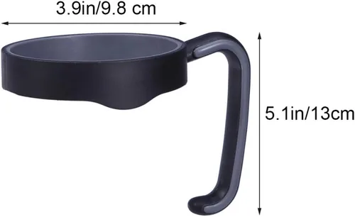 Vista 2 de Hemoton Mango térmico para vasos de 20 onzas, mango térmico para vasos, mango de vaso para vasos de acero inoxidable de 20 onzas (negro)